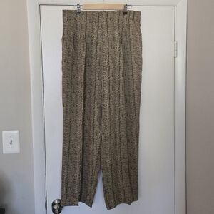 Ann May Vintage 100% Silk Printed Trousers Size 16